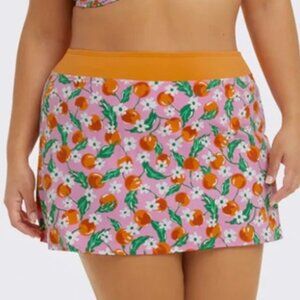 Draper James x Lands End Swim Skirt 22W / 2X Pink Orange Blossom Floral Print